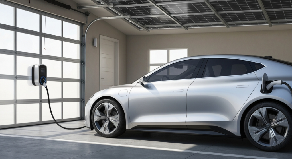 elektrische auto laden zonnestroom