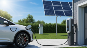 elektrische auto laden zonnestroom
