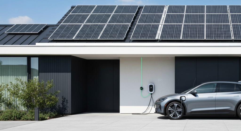 elektrische auto laden zonnestroom